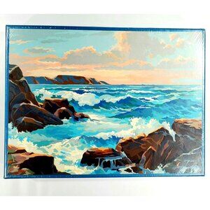 Four Points Puzzles 1000 pc Paint by Number Ocean Seascape Art Jigsaw 27x 20